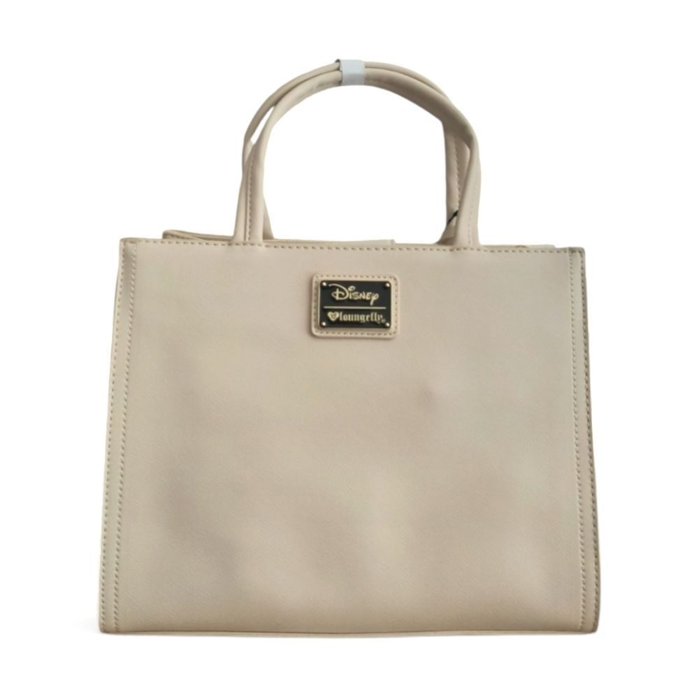 Loungefly Disney Beauty and the Beast Belle Debossed Cream Satchel - Picture 4 of 6